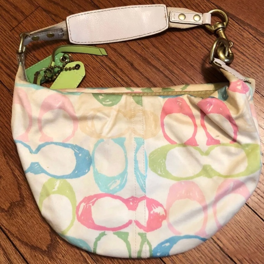 COACH MULTI-COLOR HOBO HANDBAG - Picture 2 of 7